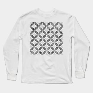 Gray Sunset Palms Geometry Long Sleeve T-Shirt